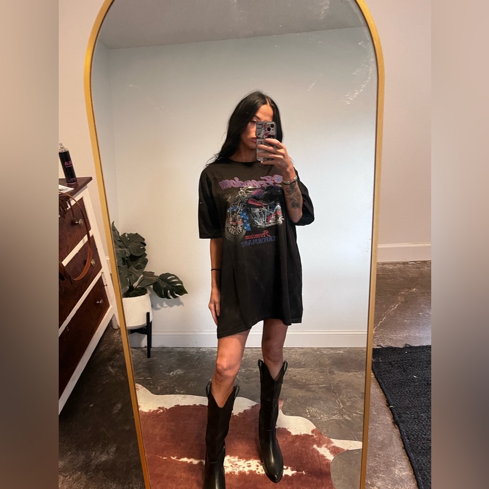 Oversized Freedom Motorcycle Tee Sz XL